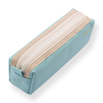 Double Layer Pencil Case - Blue Green - Stationery Pal