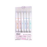 Dual Lines Pen - Set of 6 - Stationery Pal