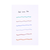 Dual Lines Pen - Set of 6 - Stationery Pal