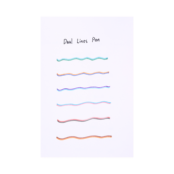 Dual Lines Pen - Set of 6 - Stationery Pal