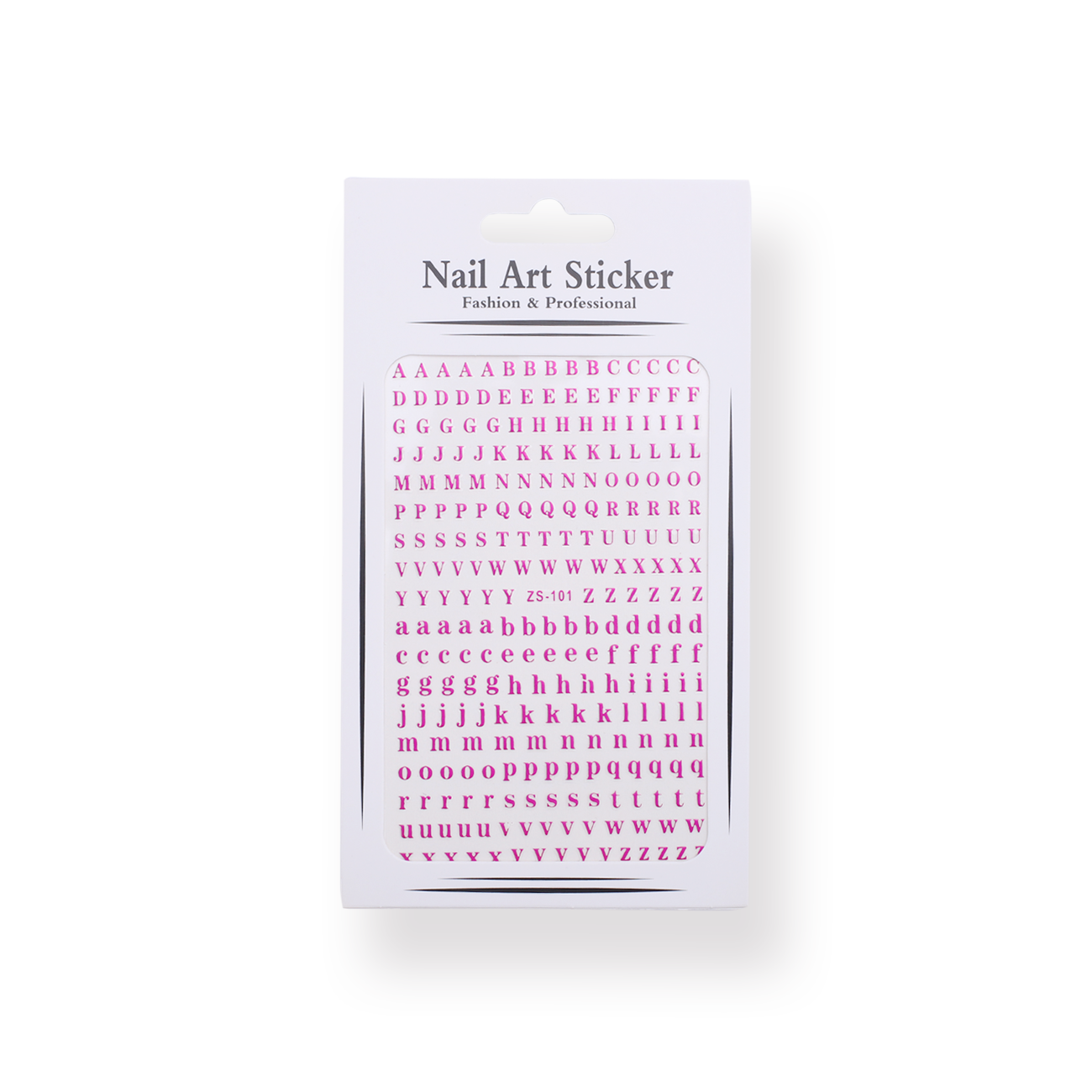 English Letters Sticker - Pink