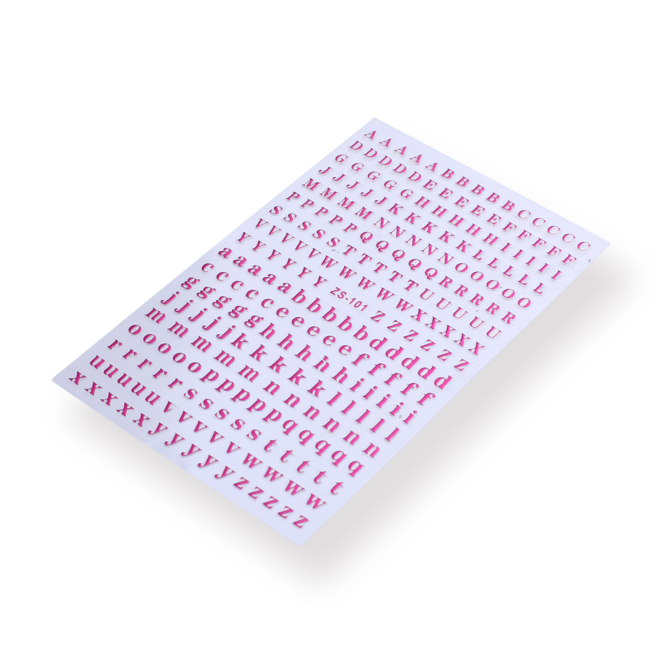 English Letters Sticker - Pink