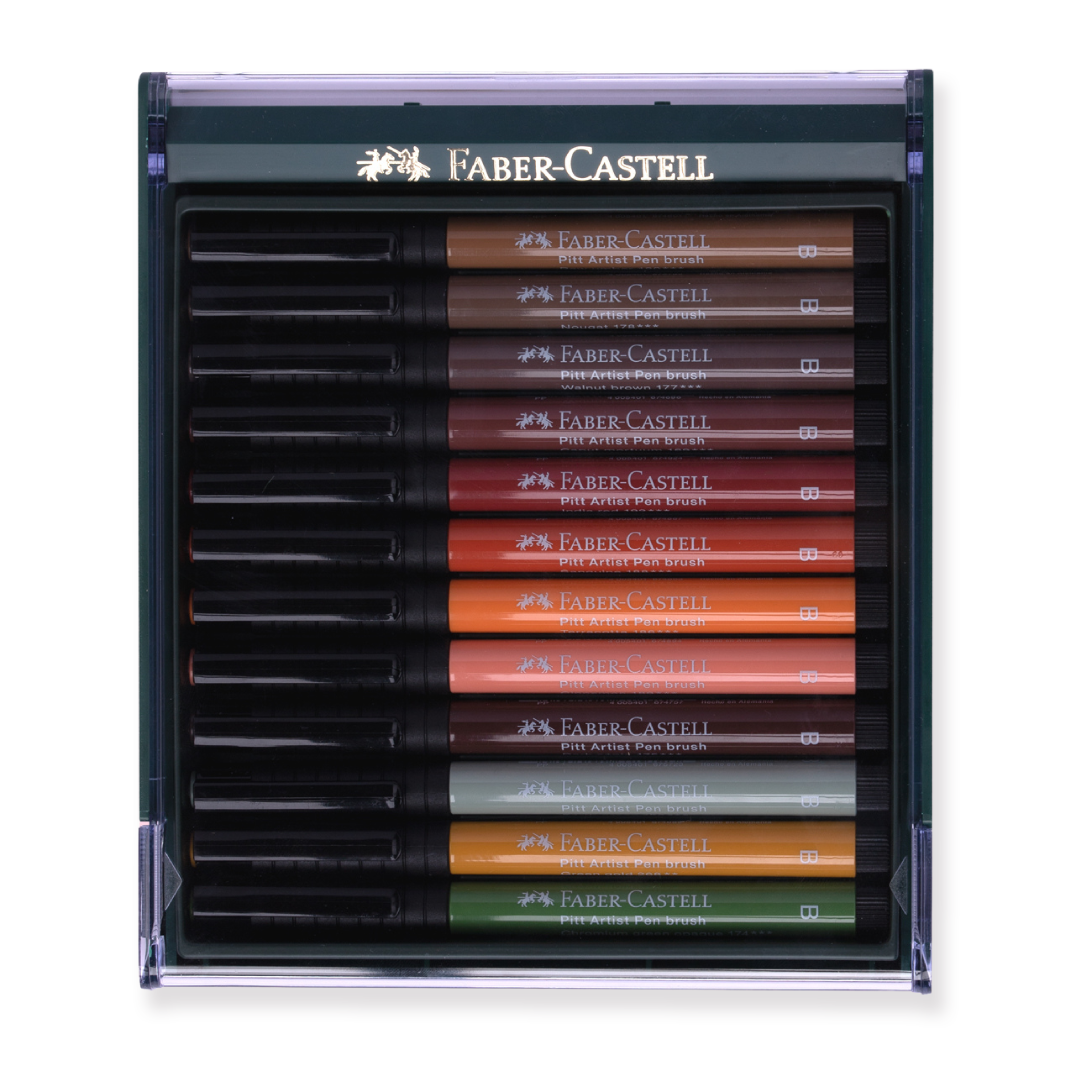 Faber-Castell Pitt Artist Brush Pen - Juego de 12 - Tonos tierra