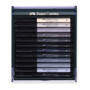 Faber-Castell Pitt Artist Brush Pen - 12er-Set - Grau