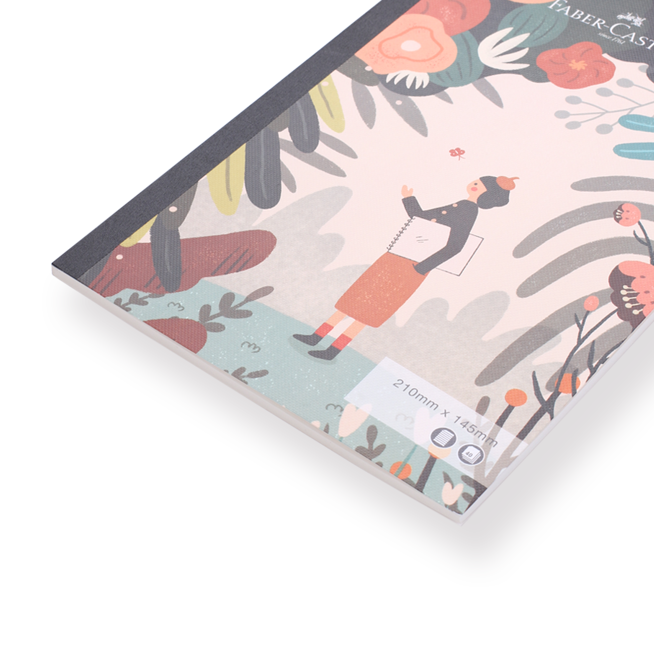Faber-Castell × SEEN Notebook - A5 - 8 mm Ruled - Garden - Stationery Pal