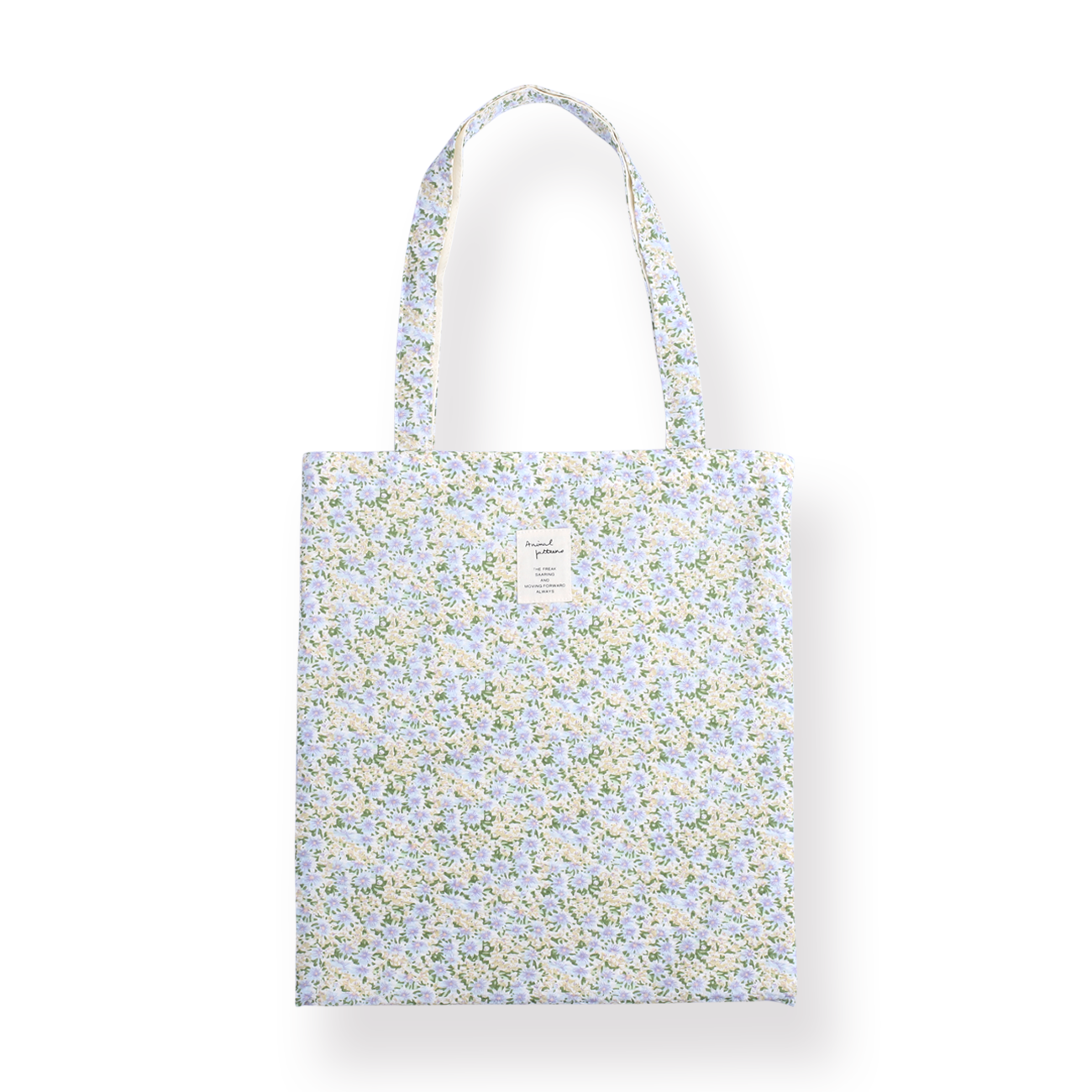 Floral Canvas Bag - Purple - Stationery Pal