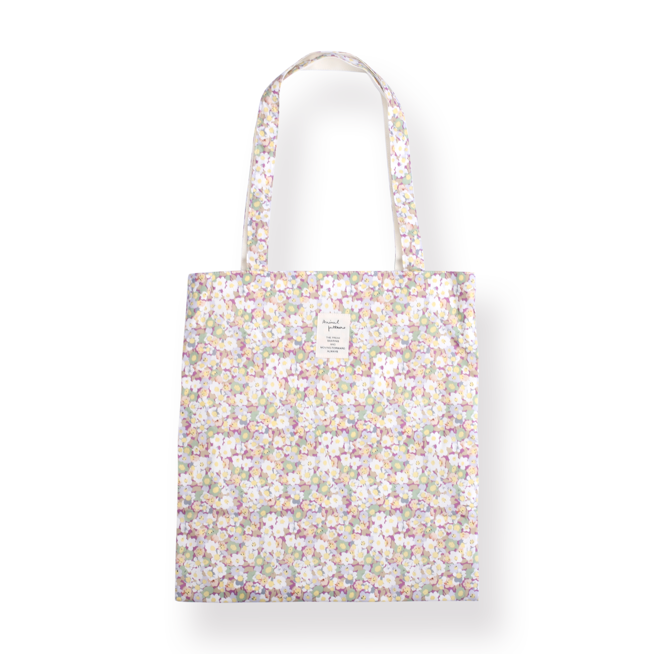 Floral Canvas Bag - White Flowers - Stationery Pal