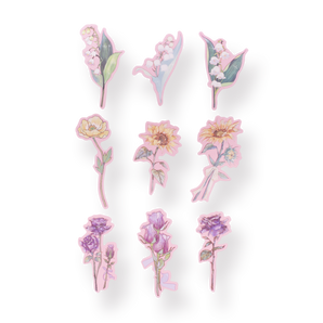 Floral Deco Stickers - Flowers - Stationery Pal