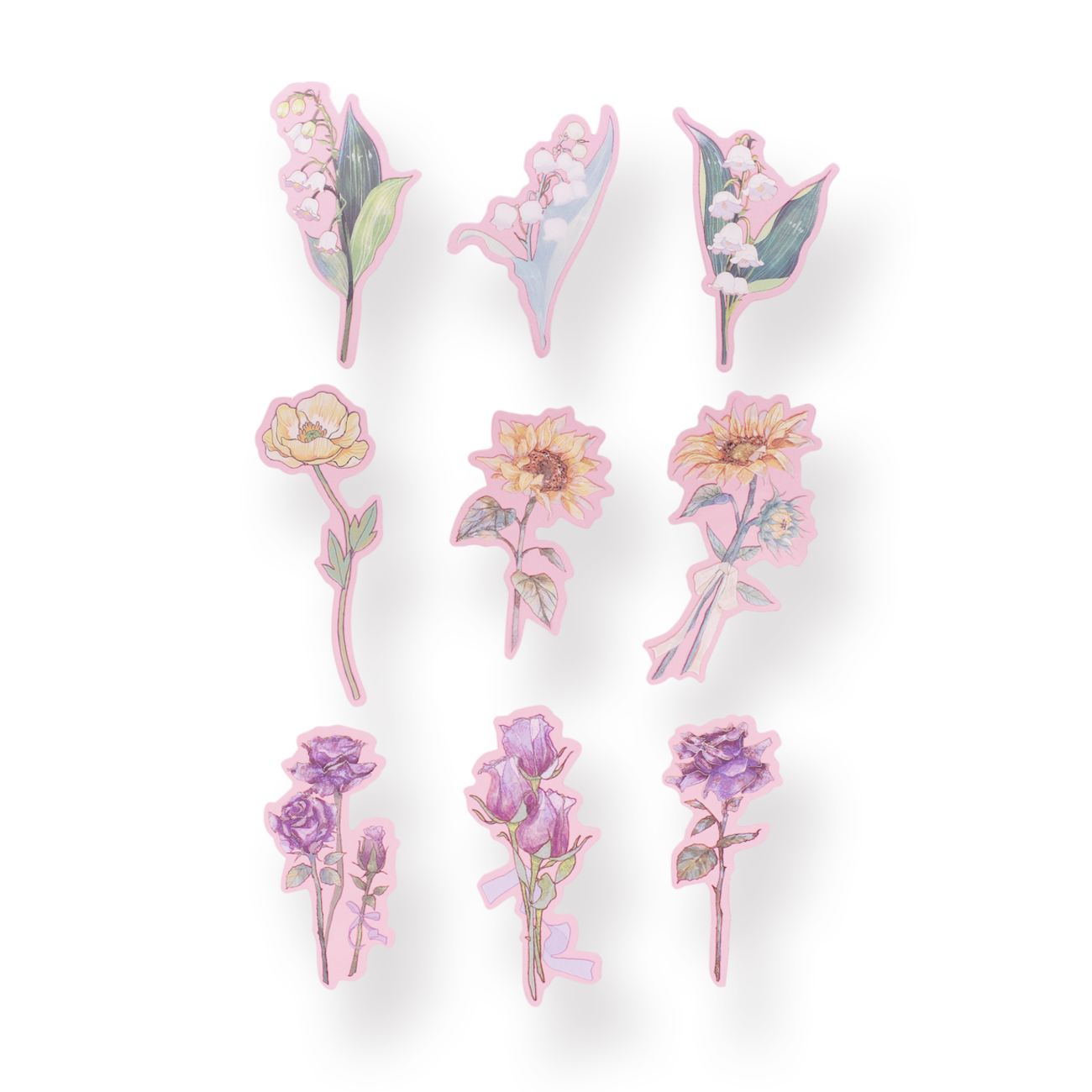 Floral Deco Stickers - Flowers - Stationery Pal