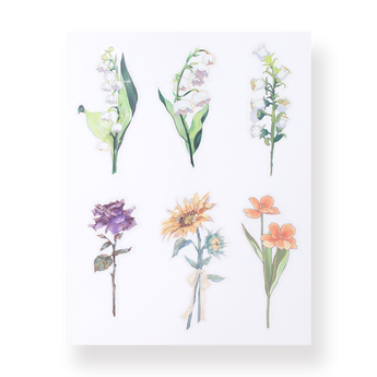 Floral Deco Stickers - Flowers - Stationery Pal