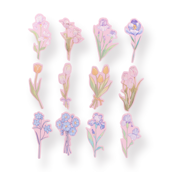 Floral Deco Stickers - Tulip - Stationery Pal