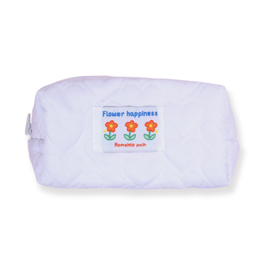 Floral Pencil Pouch - White - Stationery Pal