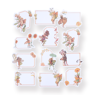Flower Fairy Stickers - Orange - Stationery Pal