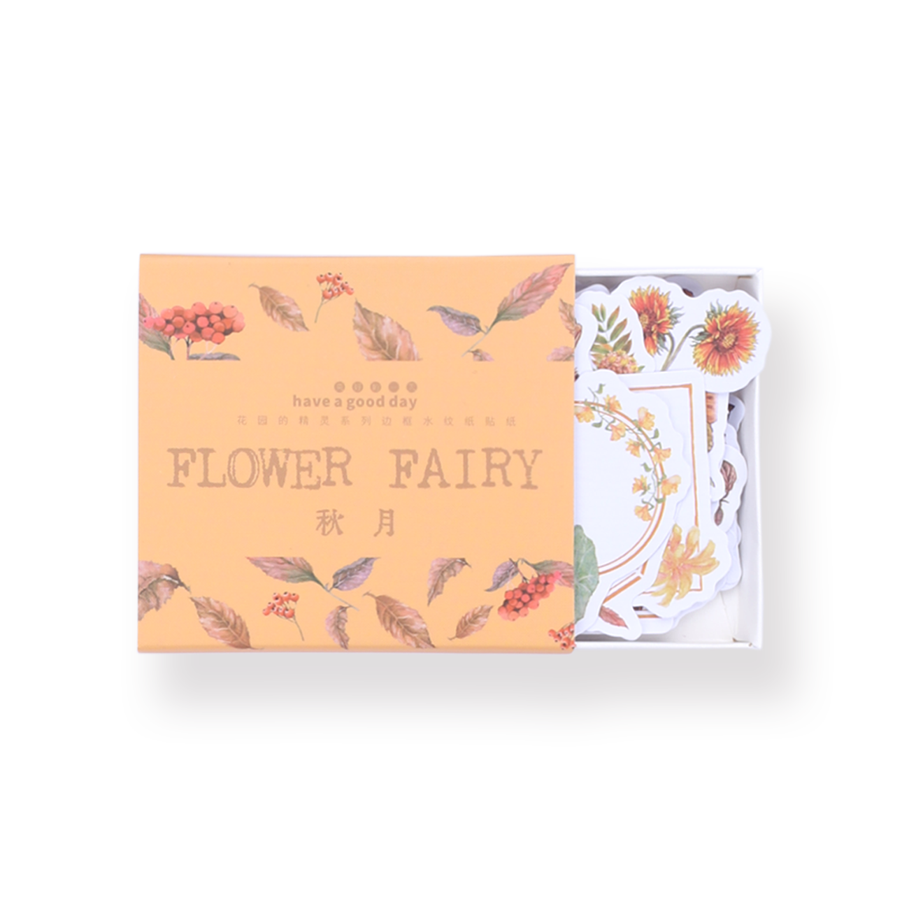 Flower Fairy Stickers - Orange - Stationery Pal