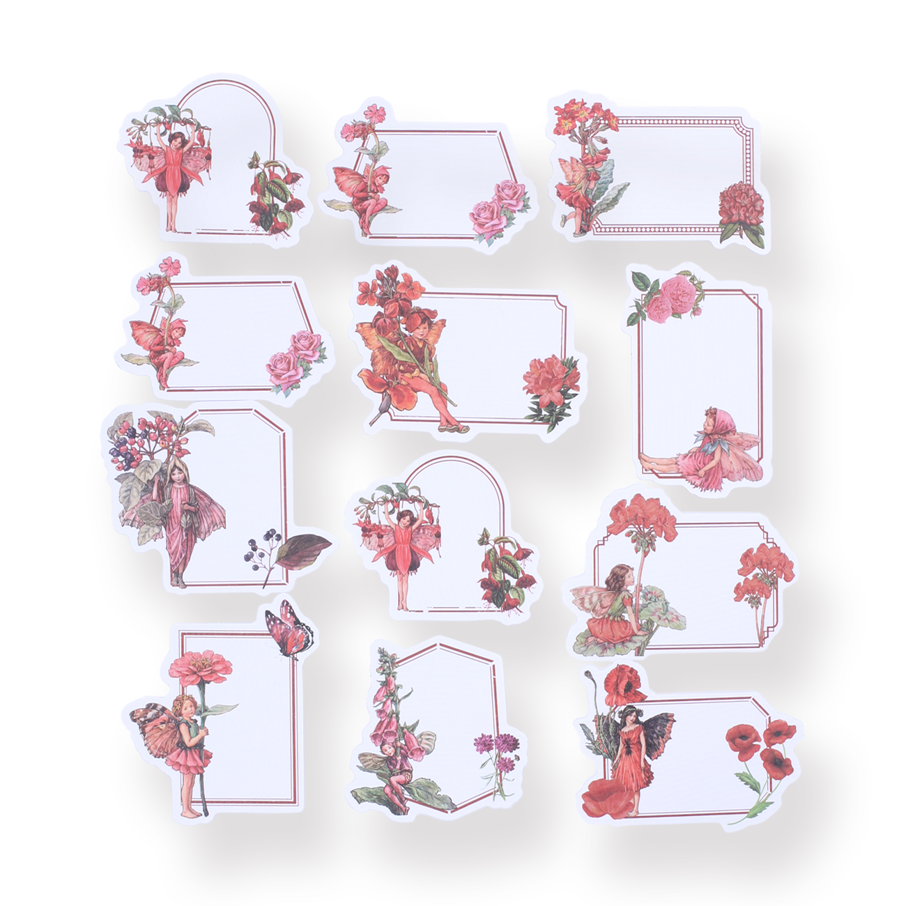 Flower Fairy Stickers - Red - Stationery Pal