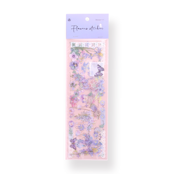 Flower Realm Stickers - Purple - Stationery Pal