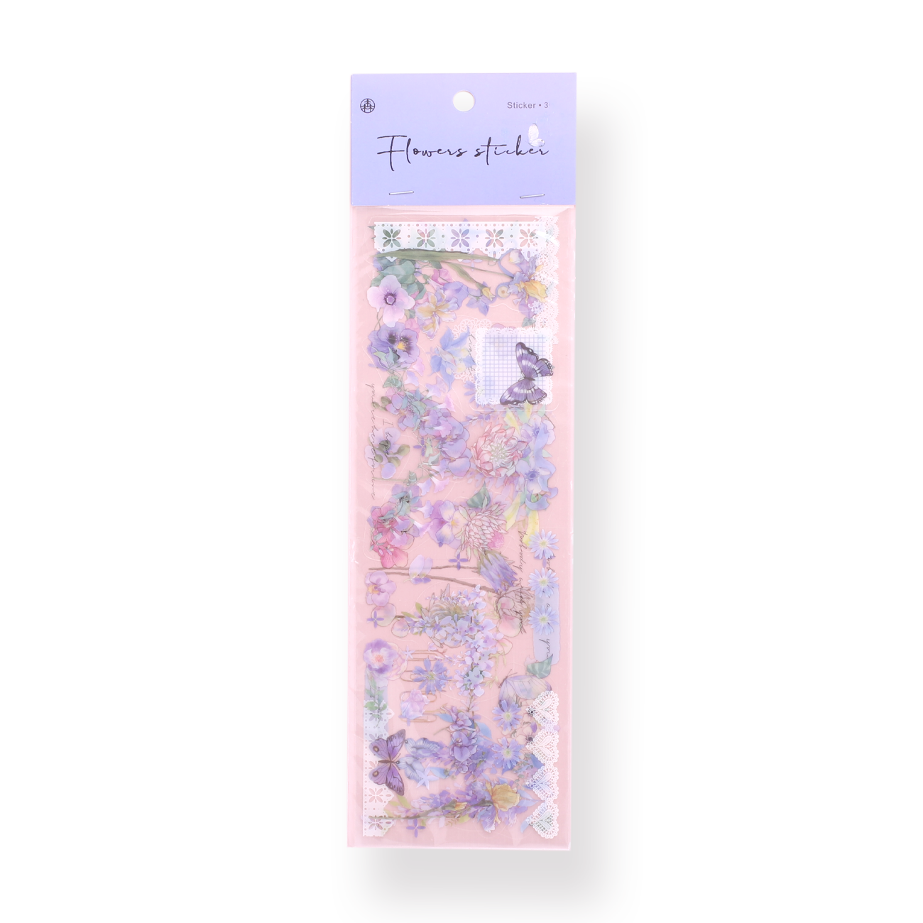 Flower Realm Stickers - Purple - Stationery Pal