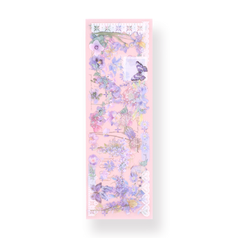 Flower Realm Stickers - Purple - Stationery Pal