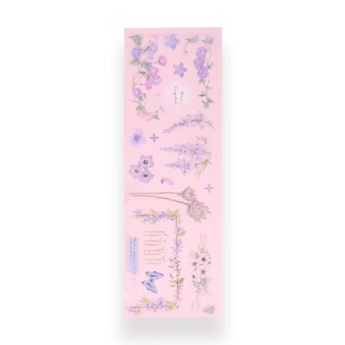 Flower Realm Stickers - Purple - Stationery Pal