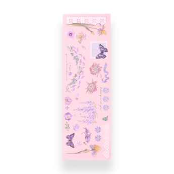 Flower Realm Stickers - Purple - Stationery Pal