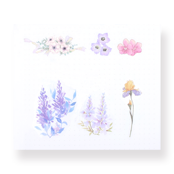 Flower Realm Stickers - Purple - Stationery Pal