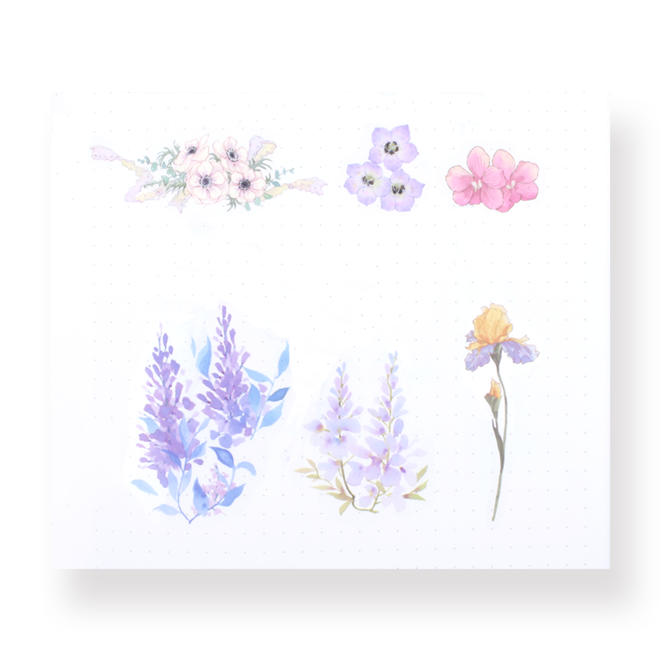 Translucent Flower and Plant Stickers - Flower — Stationery Pal