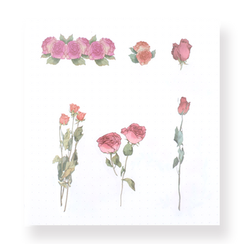 Flower Realm Stickers - Red - Stationery Pal