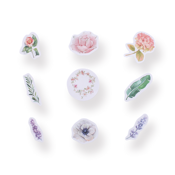 Flower & Leaf Stickers - Stationery Pal