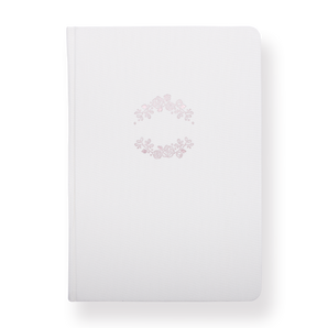 Flowers Notebook - A5 - Dot Grid - White - Stationery Pal