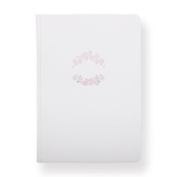 Flowers Notebook - A5 - Dot Grid - White - Stationery Pal