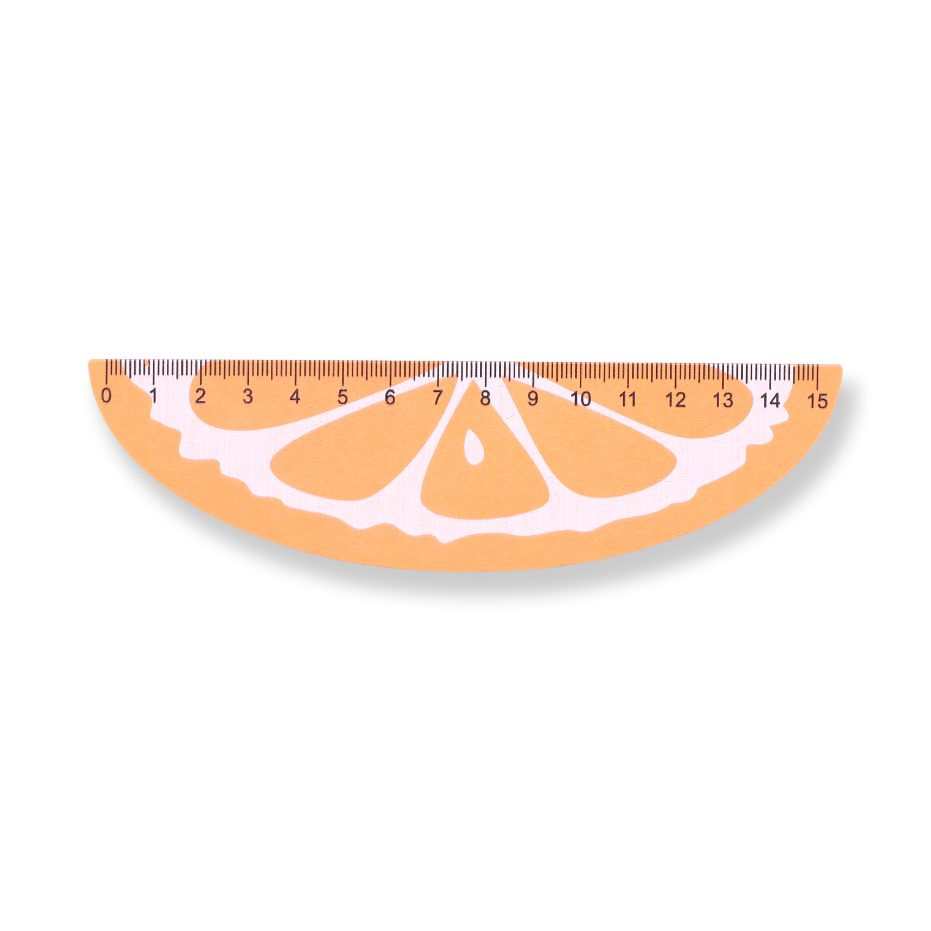 Fruit-shaped Ruler - 15 cm - Orange – Stationery Pal