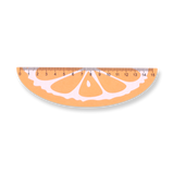 Fruit-shaped Ruler - 15 cm - Orange - Stationery Pal