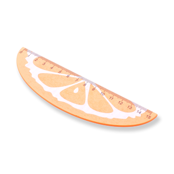 Fruit-shaped Ruler - 15 cm - Orange - Stationery Pal