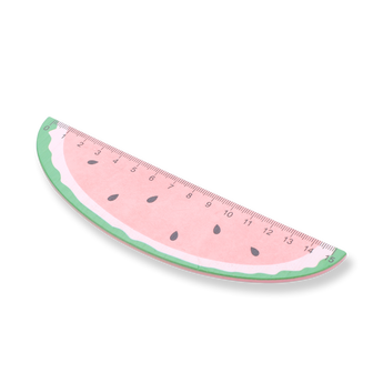 Fruit-shaped Ruler - 15 cm - Watermelon - Stationery Pal