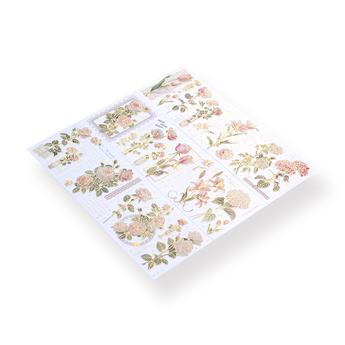 Garden Series Gold-Lined Stickers - Cappuccino - Stationery Pal