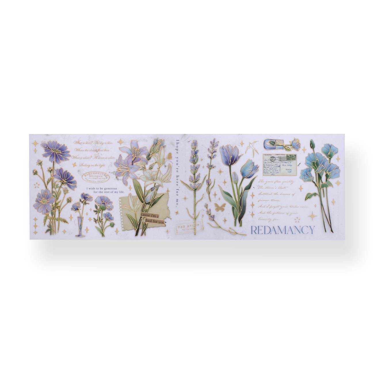 Garden Series Gold-Lined Stickers - The Cinderella - Stationery Pal