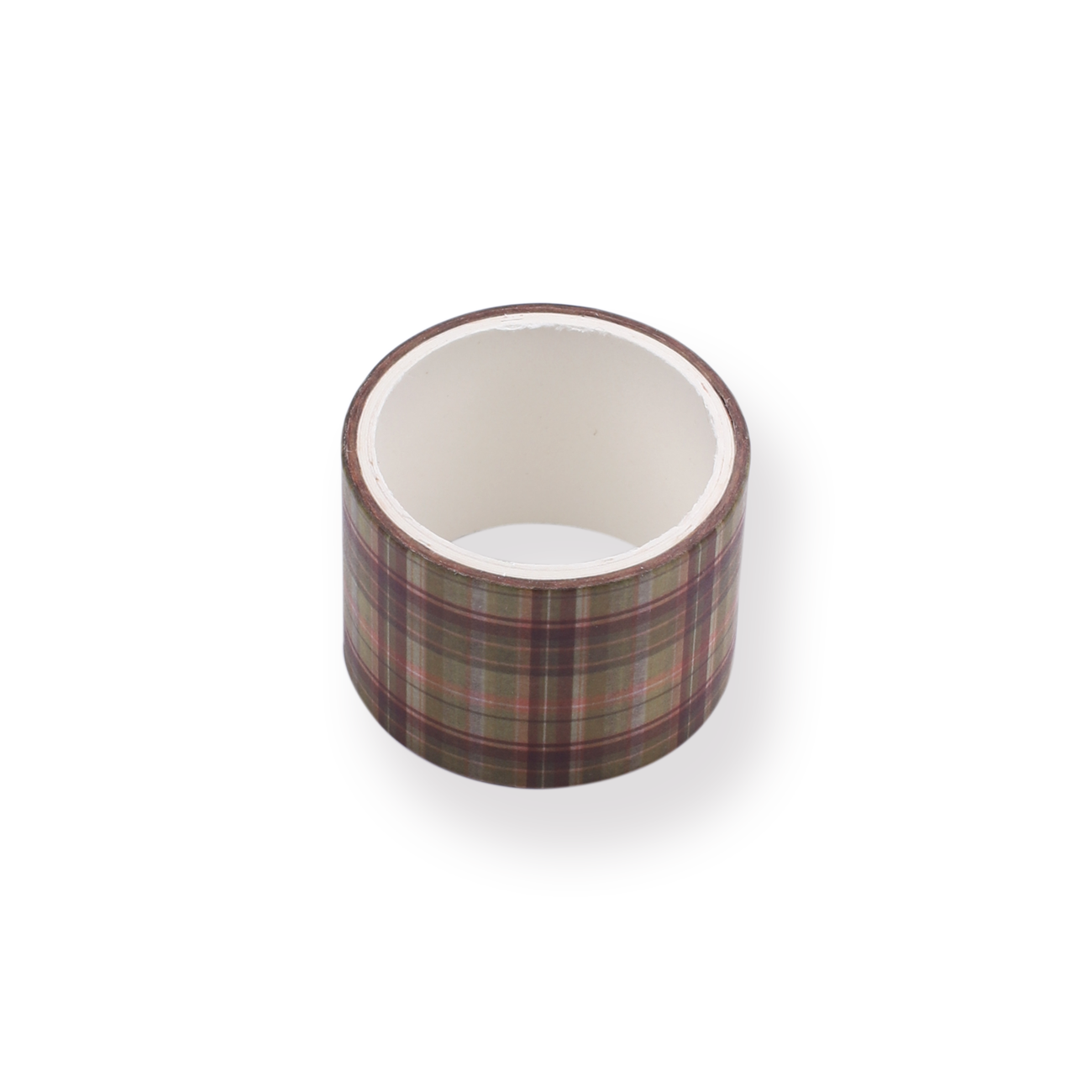 Gingham Decorative Washi Tape - Green Brown - Stationery Pal