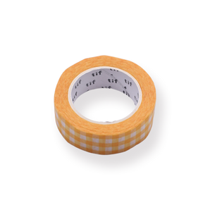 Washi-Klebeband mit Gingham-Muster, Orange