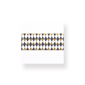 Gold Foil Black Gold Geometry Washi Tape - Stationery Pal