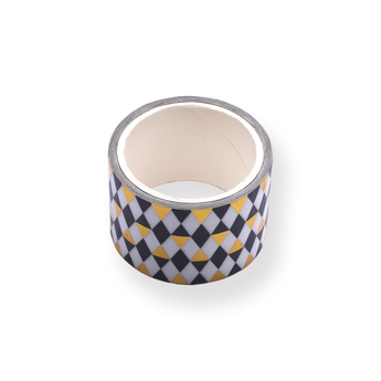 Gold Foil Black Gold Geometry Washi Tape - Stationery Pal