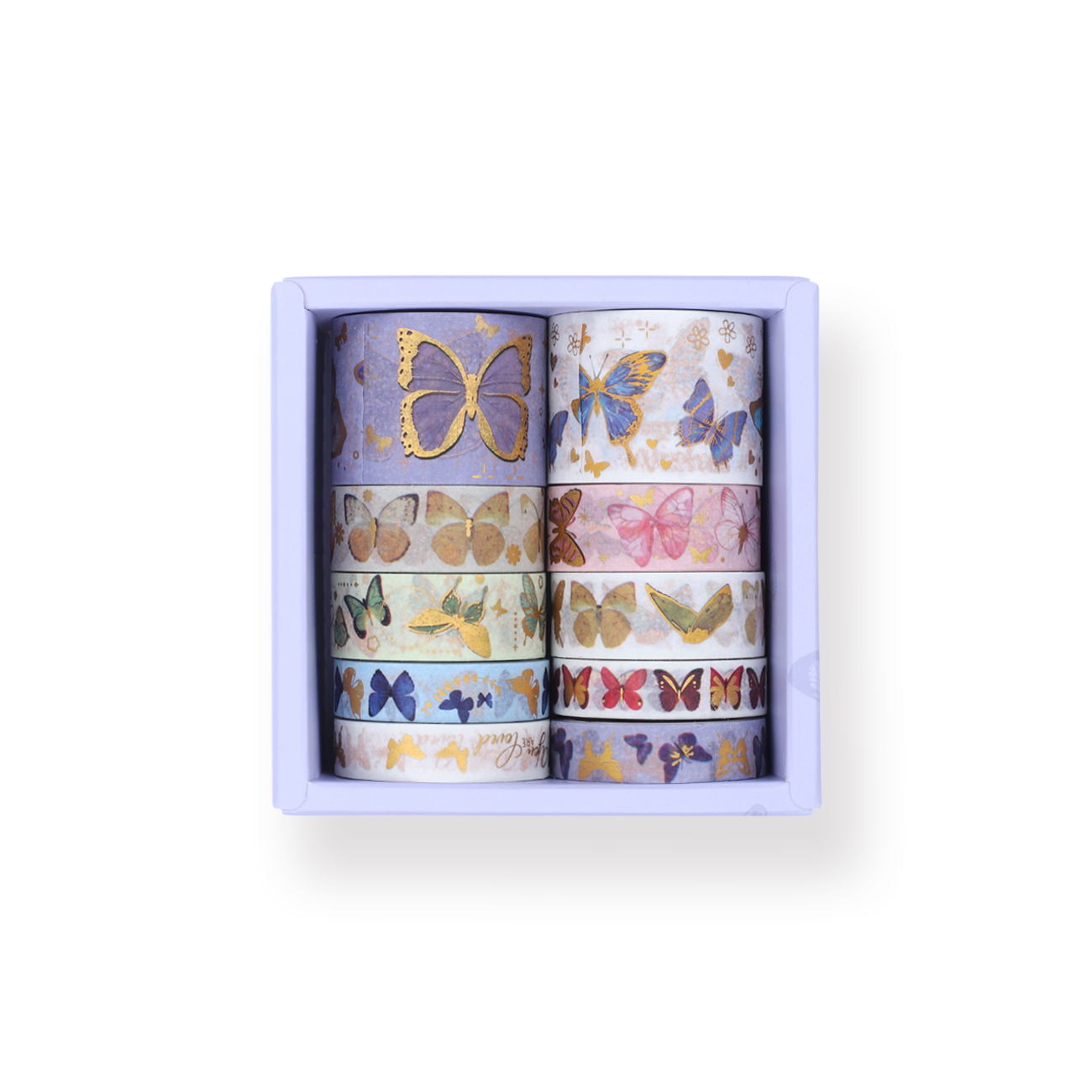 Gold Foil Forest Tale Washi Tape - Set of 10 - Butterfly - Stationery Pal