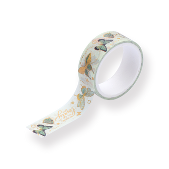 Gold Foil Forest Tale Washi Tape - Set of 10 - Butterfly - Stationery Pal