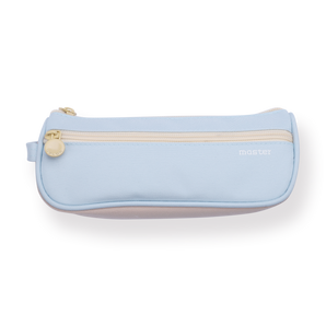 Handheld Double Layer Pencil Pouch - Light Blue - Stationery Pal