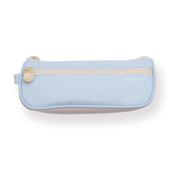 Handheld Double Layer Pencil Pouch - Light Blue - Stationery Pal