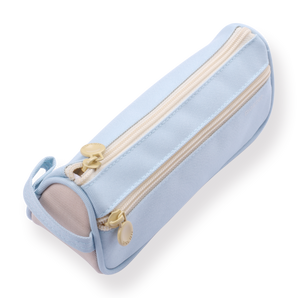 Handheld Double Layer Pencil Pouch - Light Blue - Stationery Pal