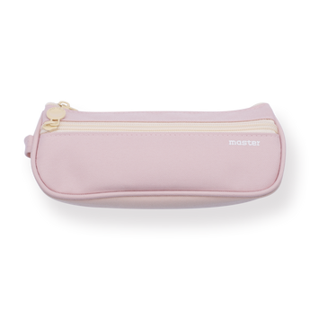 Handheld Double Layer Pencil Pouch - Light Pink - Stationery Pal