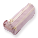 Handheld Double Layer Pencil Pouch - Light Pink - Stationery Pal