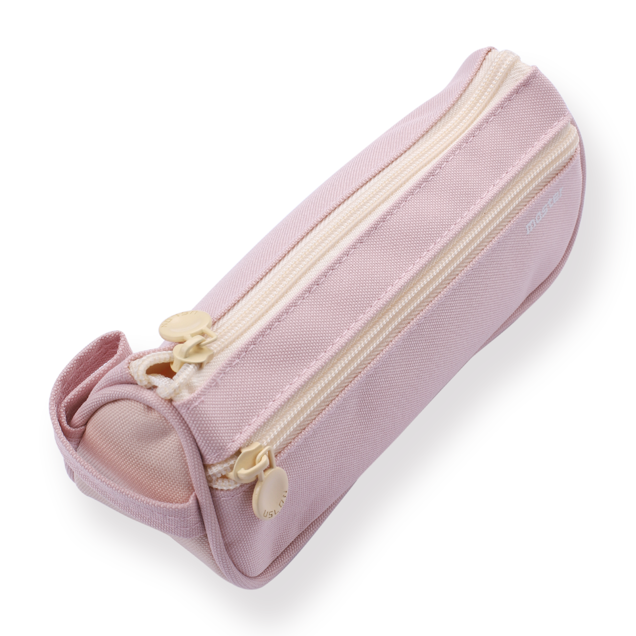 Stationery Pal Handheld Double Layer Pencil Pouch - Light Pink