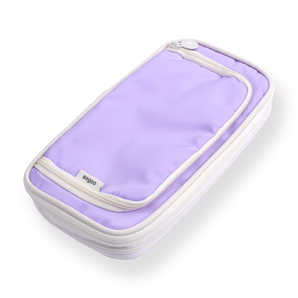 Handheld Macaron Color Pencil Case - Purple - Stationery Pal