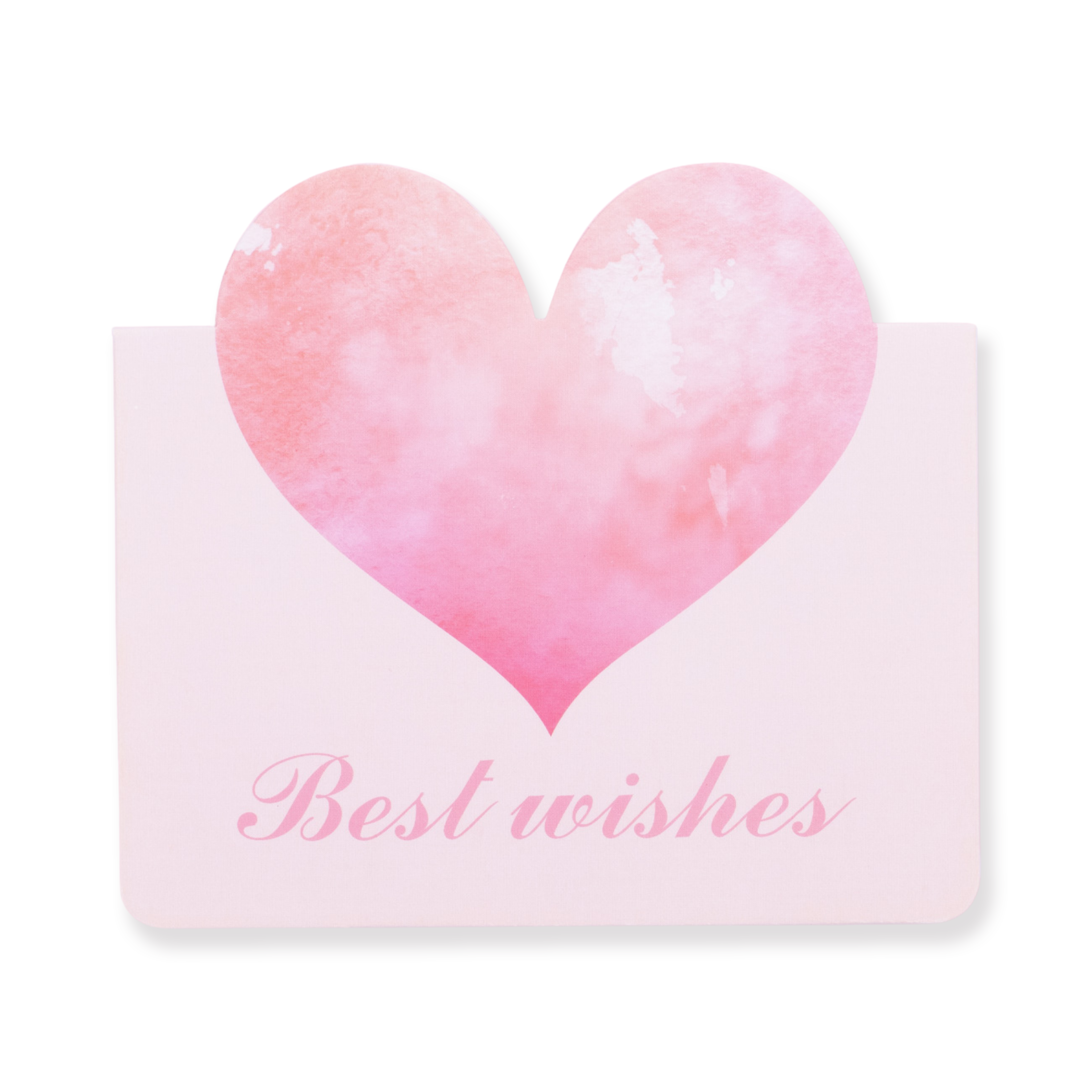 Herz-Grußkarte mit Umschlag - Beste Wünsche